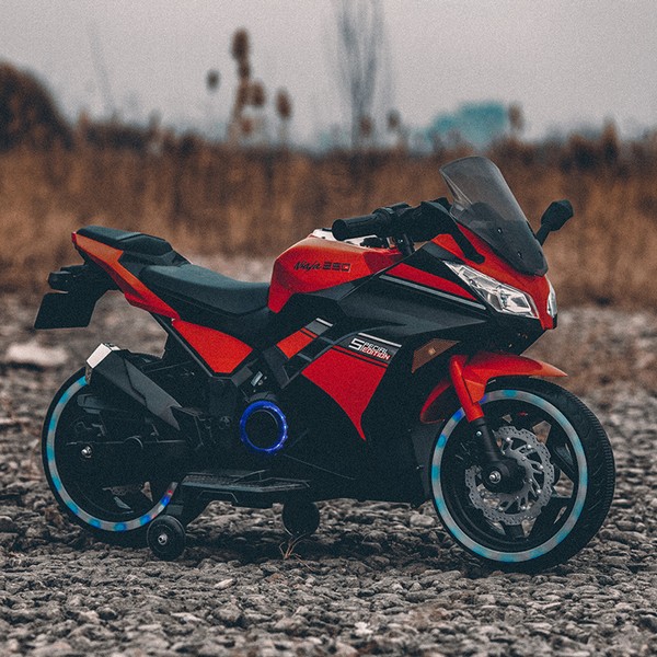 Продукт Акумулаторен мотор тип Kawasaki Ninja с меки гуми и кожена седалка, 12V  - 0 - BG Hlapeta